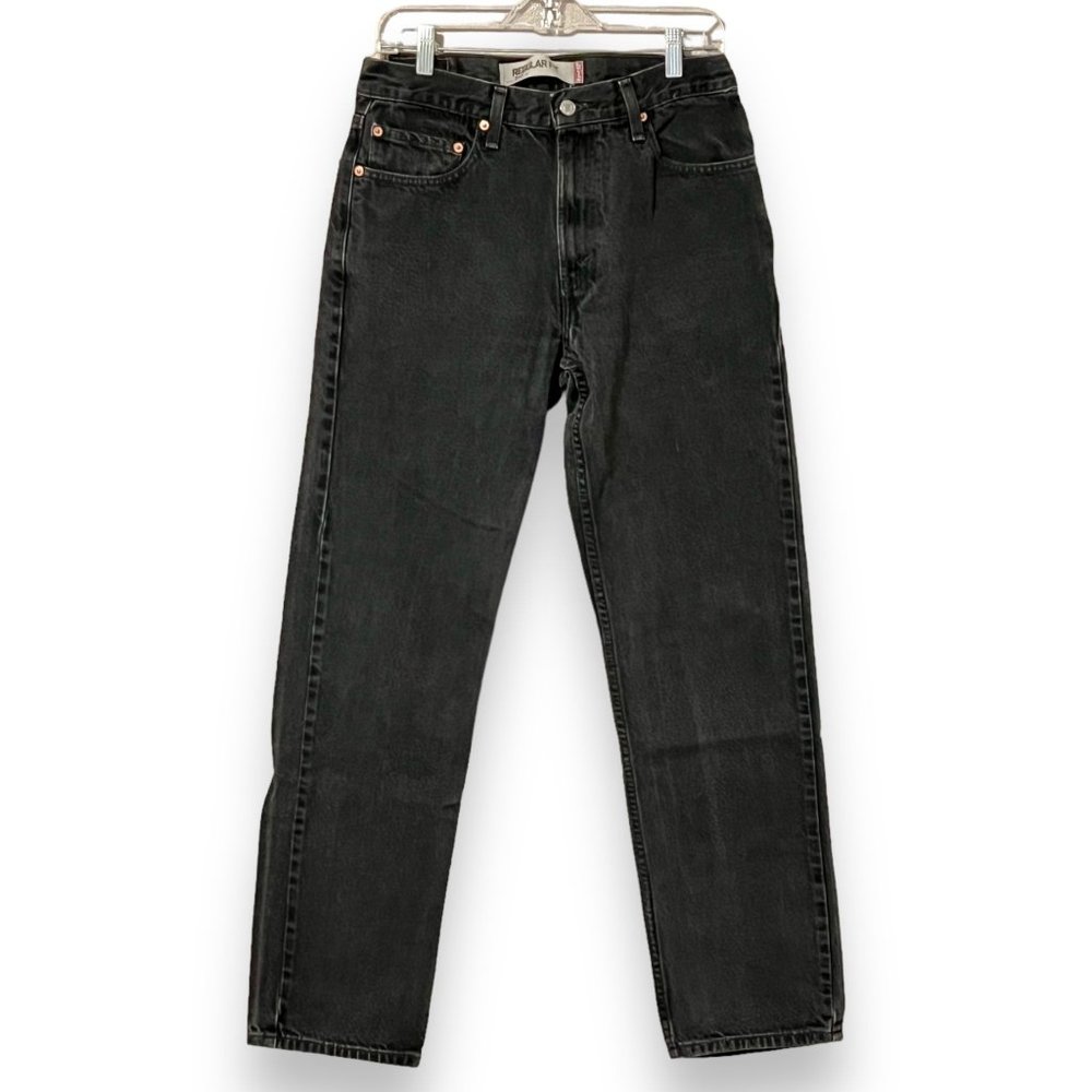 Levi's 505 Vintage Black Straight Jeans Mens 33x 34 Cotton made in Mexico